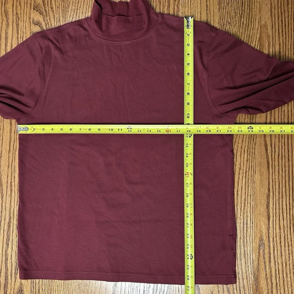 L.L Bean Long Sleeve Turtle Neck Sweater Maroon Men's Large Reg